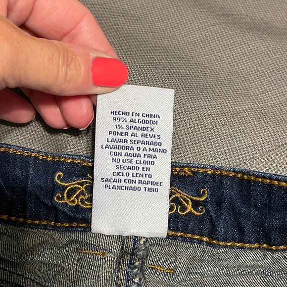 Revolt Girls Blue Jean Shorts Distressed in Front, High Waist 3" Inseam Size 11 - Picture 5 of 8